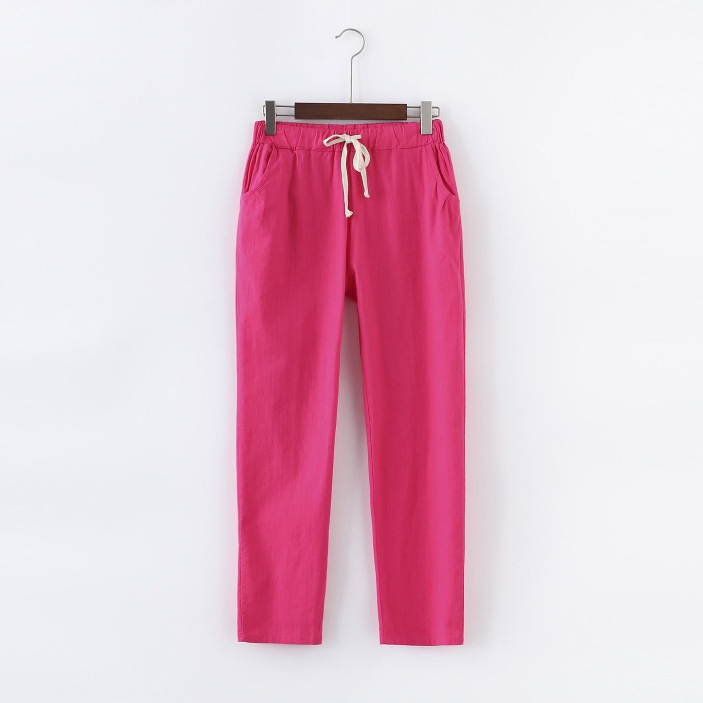 Women's Thin Cotton And Linen Pants Nine Points